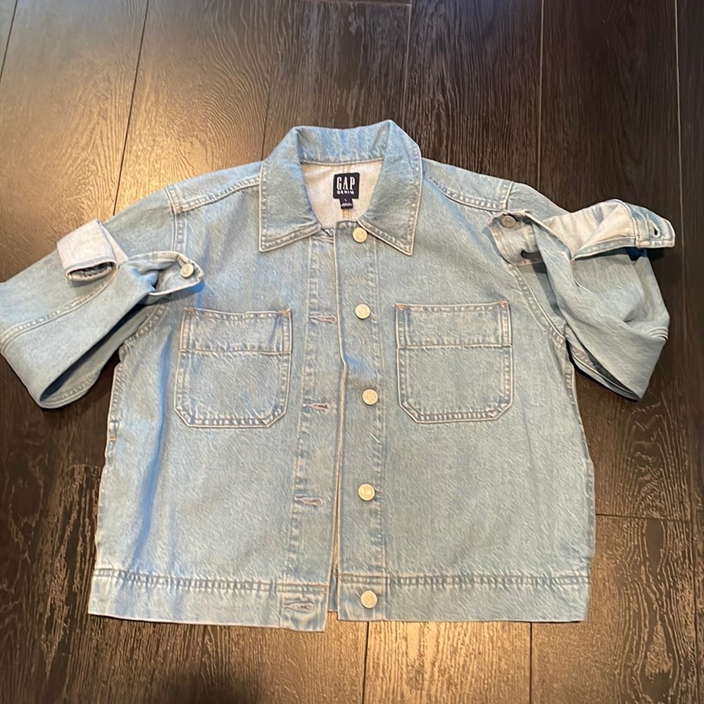Gap Light Denim Cropped Jacket S